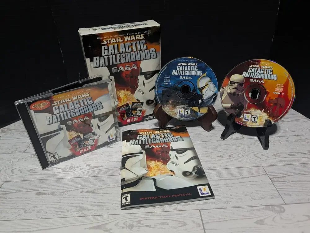 Star Wars Galactic Battlegrounds Saga PC Complete In Small Box Lucas Arts CIB